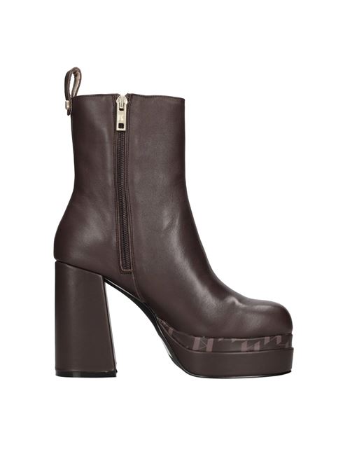 Leather ankle boots KARL LAGERFELD | KL30144 044MARRONE